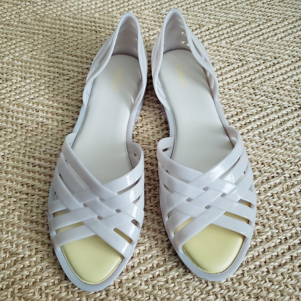 Melissa White and Cream Sandals
